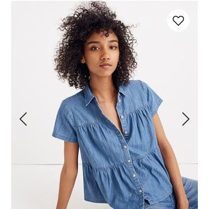 Madewell Denim Seamed Button-Down Shirt
